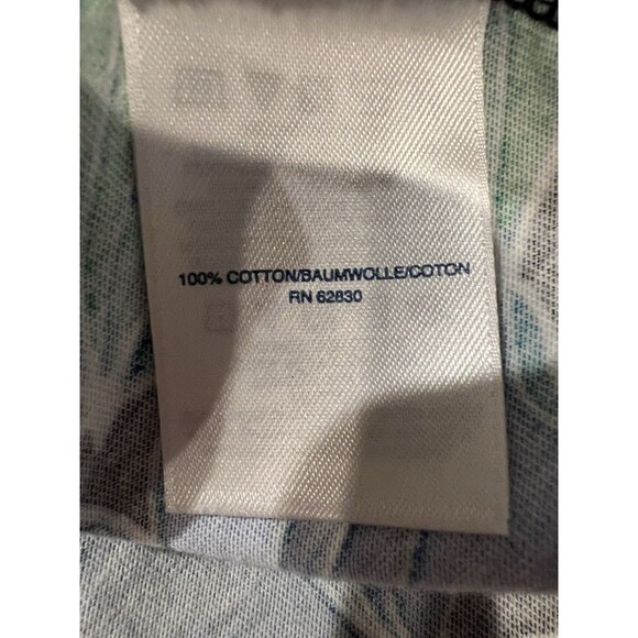 Lands' End Shift Dress Tropical Floral Pockets V Neck Cotton Medium - Picture 7 of 8